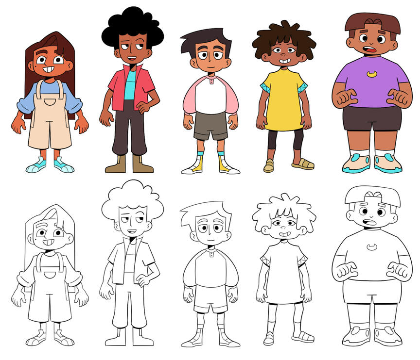 Lunch Kids Character Lineup – Clip Studio Paint EX