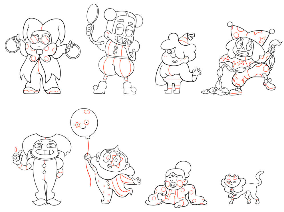 Clowns Character Lineup – Clip Studio Paint EX