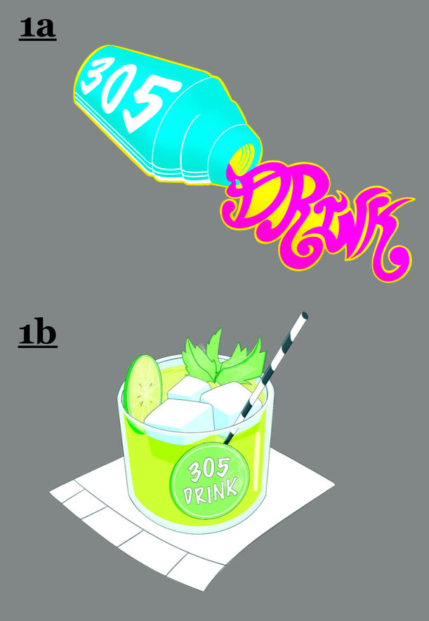 'Drink 305 Logo Color Options – Clip Studio Paint EX
