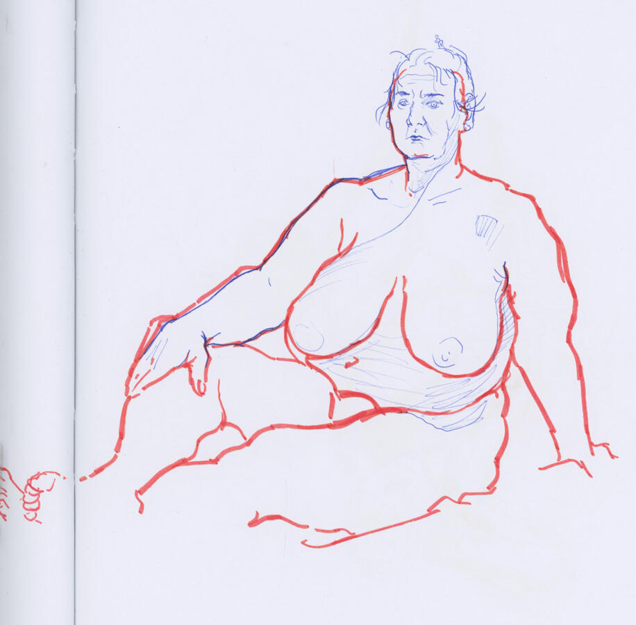 10 min, Figure – Crayola Marker, Blue Pen (2025)