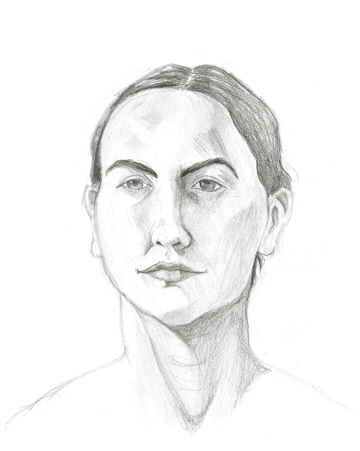 30 min, Portrait – Graphite; 14" x 17" (2023)