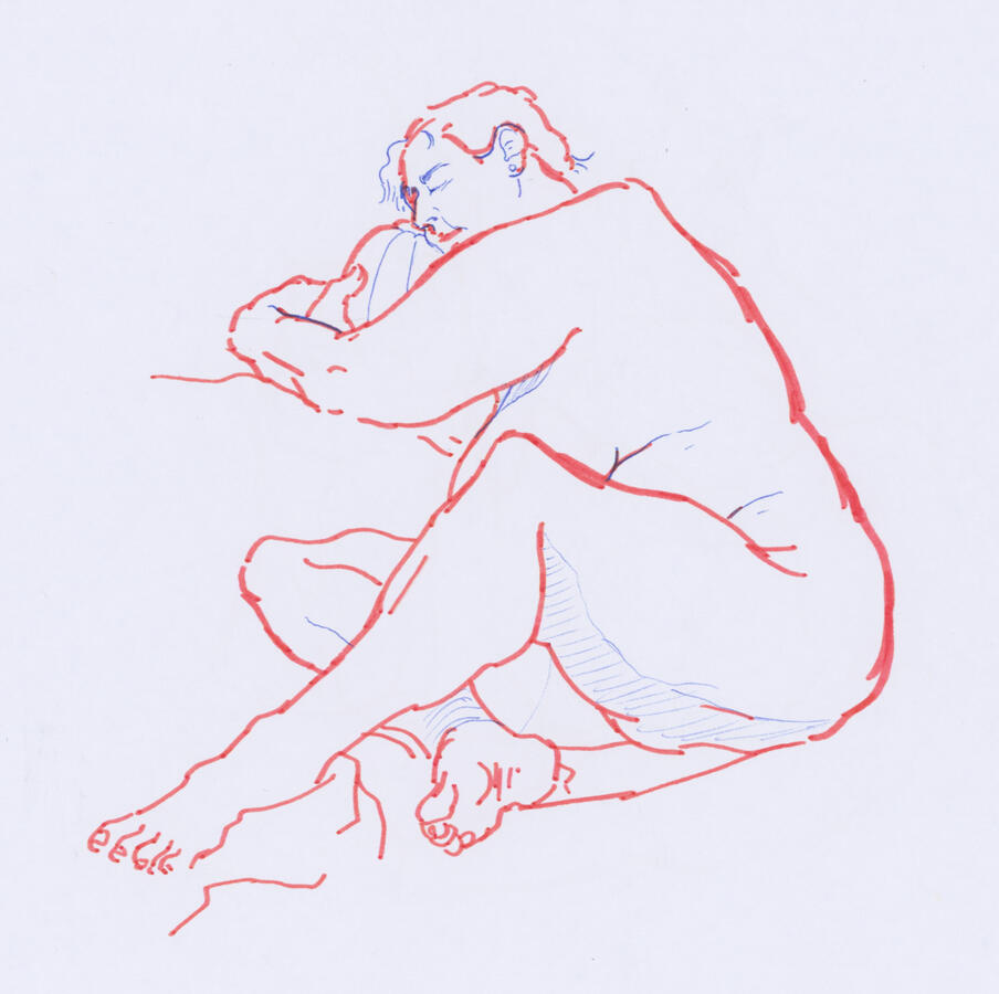 10 min, Figure – Crayola Marker, Blue Pen (2025)
