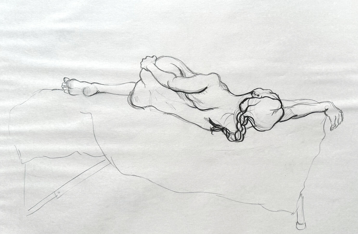 15 min, Figure – Charcoal Pencil, Newsprint; 18" x 24" (2023)